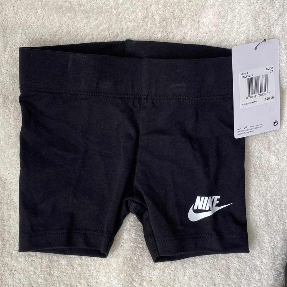 Nike Girls Black Biker Shorts Size 2T